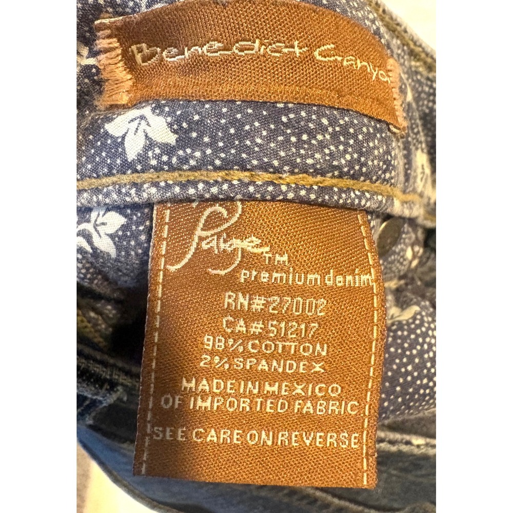 Paige Premium Denim Womens Dark Wash Bootcut Jeans Blue Size 31 Stretch Low Rise - Picture 12 of 16